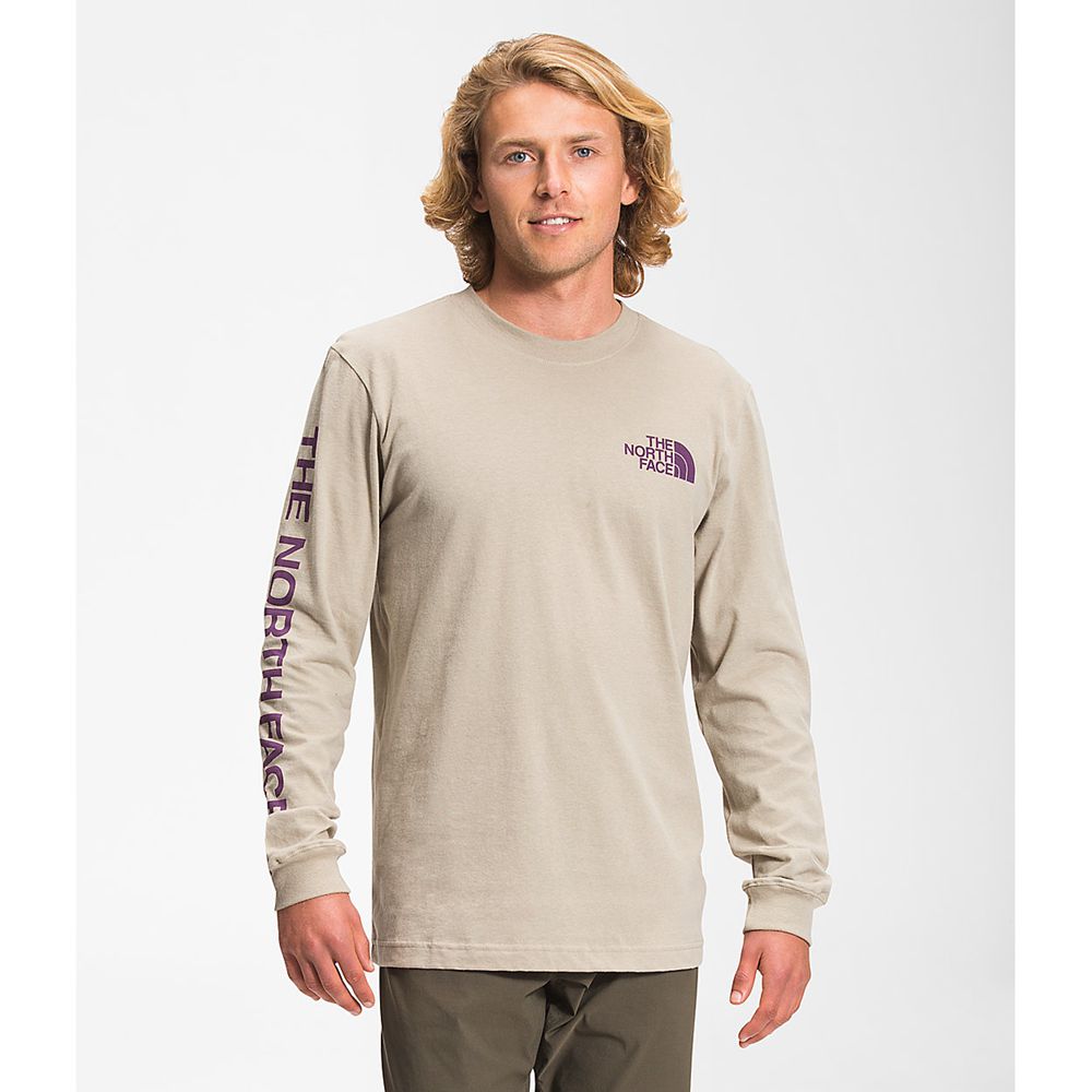 The North Face Long Sleeve Mens Australia - The North Face Long Sleeve Tnf™ Sleeve Hit Khaki (BKM-94